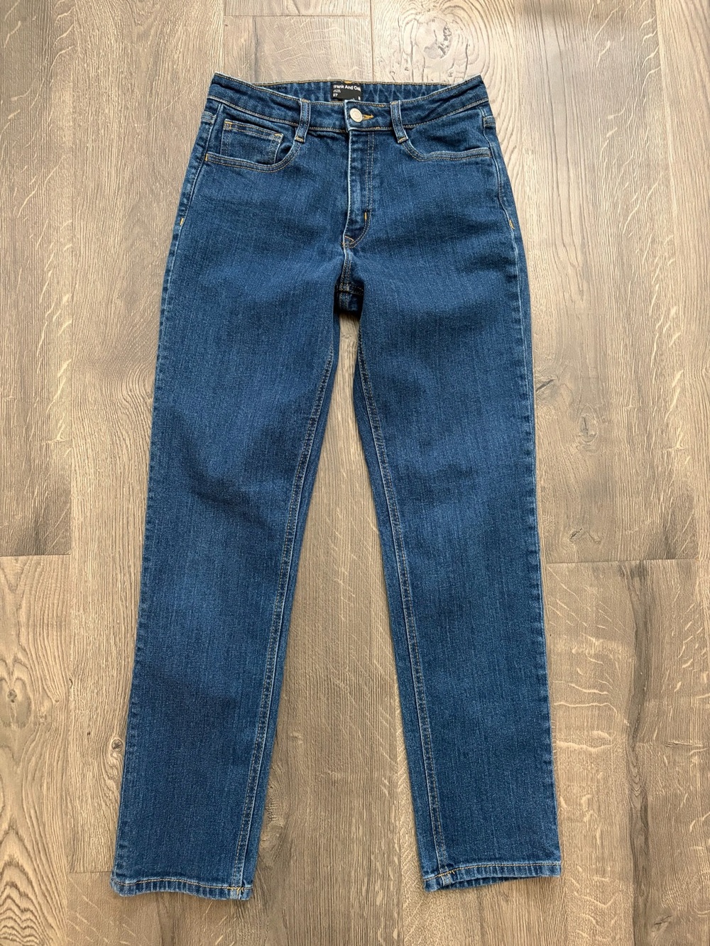 Frank & Oak Dark Blue Straight-Leg Jeans